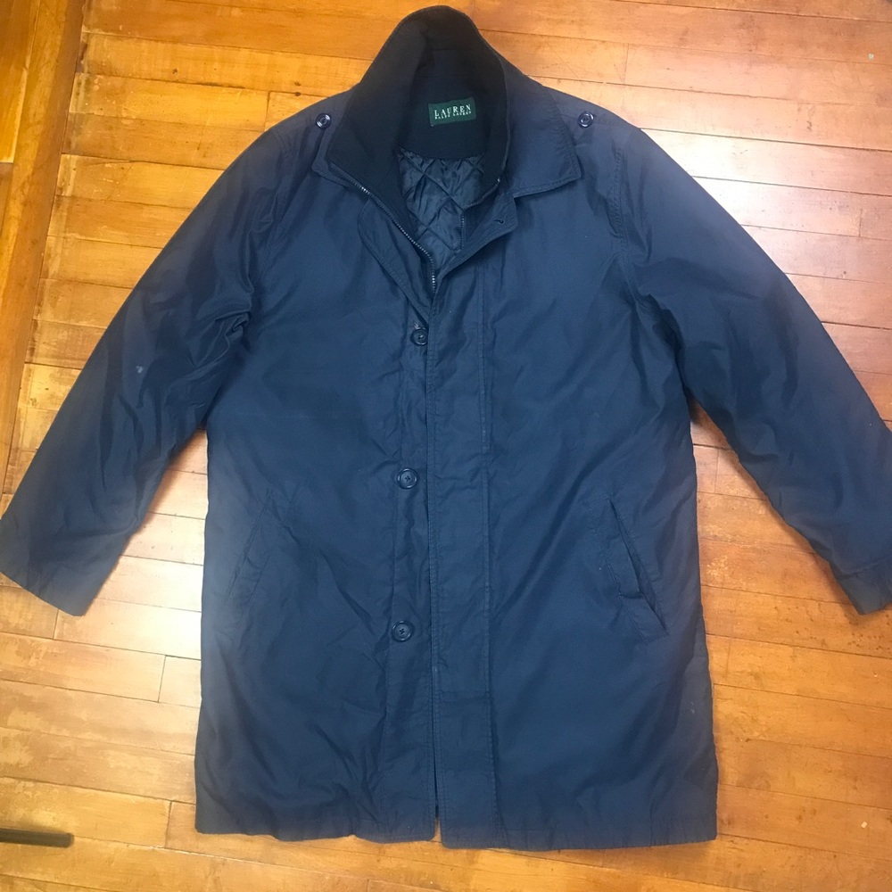 Ralph Lauren Short Trench with Removable Lining Mens Sz 42 Academia, Professor